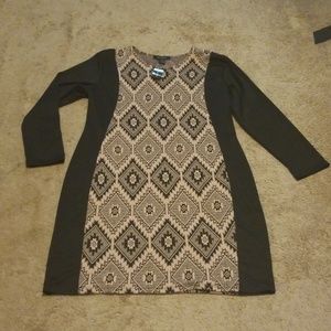New Ashley Stewart  Textured Print Dress